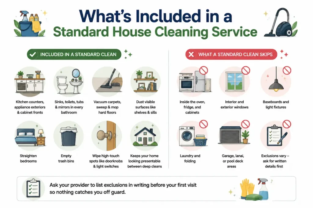 What's Included in a Standard House Cleaning Service