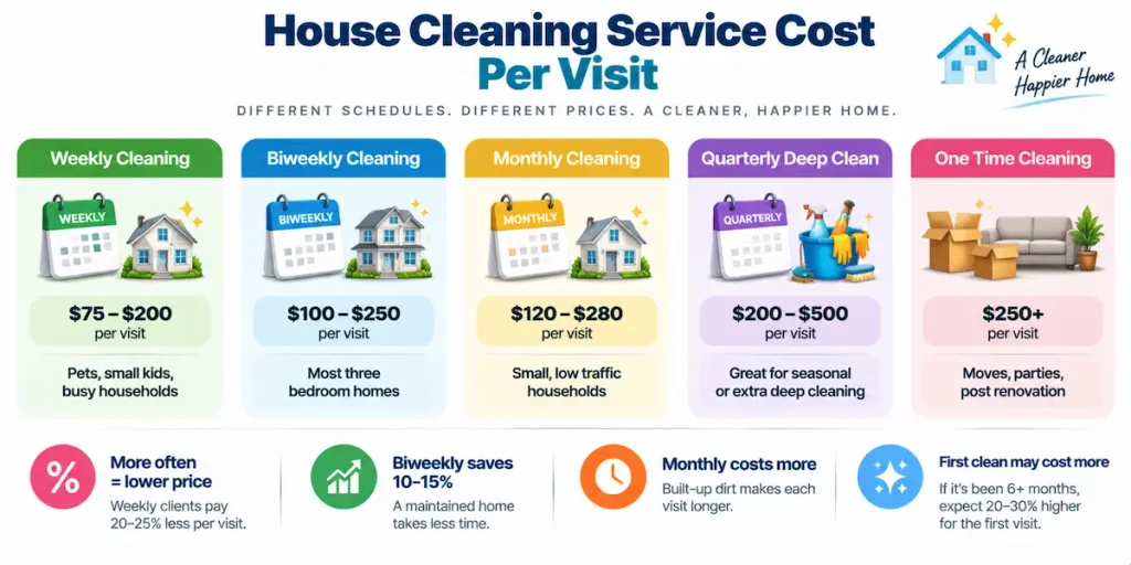 How Much Does Professional House Cleaning Service Cost Per Visit