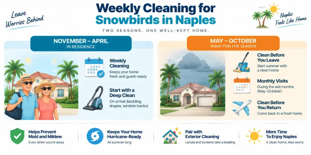 Weekly Cleaning for Snowbirds in Naples